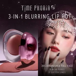 [Limited 69k!] TIME PHORIA Orbita 3-in-1 Blurring Pot Liptint Lucu Lipstik Tahan Lama Lip Cream Waterproof Gincu Anti Air Blush On Eyeshadow High Pigment Color