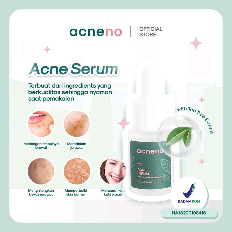 ACNENO serum jerawat & bekas jerawat | 3 hari atasi masalah jerawat BPOM 3
