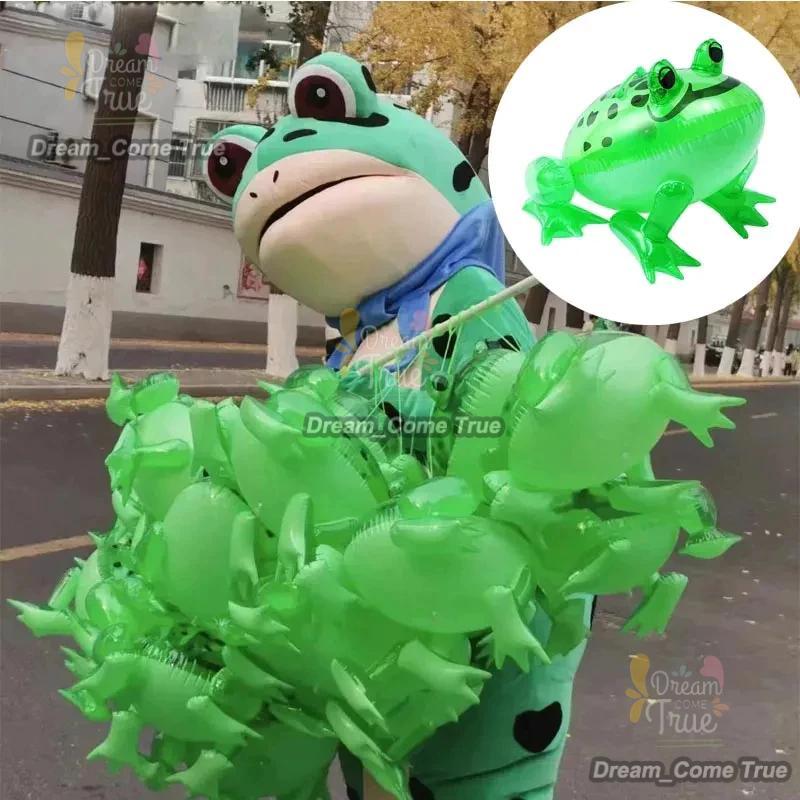 Inflatable Shining Eyes Cartoon Frog Pink Yellow Green Frogs - TikTok ...