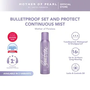 MOP - BULLETPROOF Set & Protect Continuous Mist Setting Spray Continuous | Oil Control | Transferproof, waterproof, & smudgeproof | makeup tahan lama hingga 16 jam