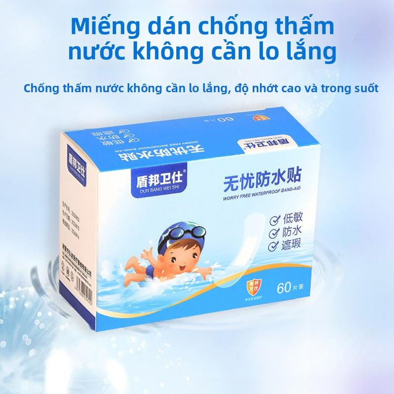 60 miếng băng dán trong suốt, chống thấm nước, thoáng khí - Băng dán cầm máu…