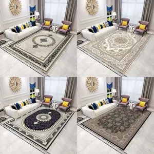 Karpet Velvet 3D Polyester Jumbo UK 150x200cm dan 100x150cm Motif Eropa Aesthetic Tebal 5MM Berkualitas Tinggi Anti Selip untuk Ruang Tamu