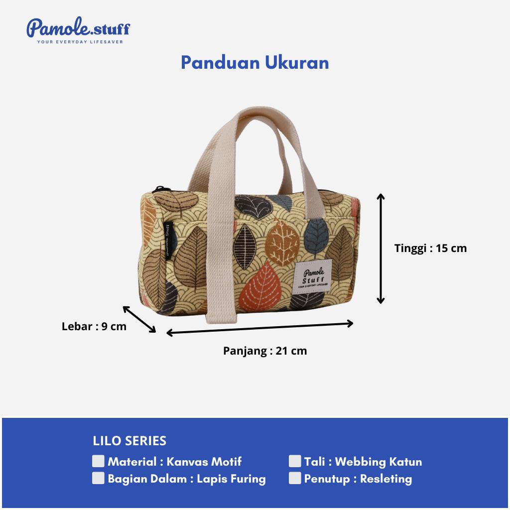 Pamolestuff Pouch Dompet Travelling Bahan Kanvas Penutup Resleting - Lilo Series