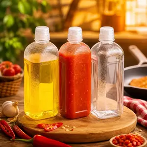 BOTOL MINYAK Goreng 1100ml Anti Tumpah Fliptop Squeeze Dispenser Wadah Minyak Goreng 1.1 Liter Tempat Saus Saos Sambal Tomat Kecap Manis Asin Chili Sauce Cabai  Oil bottle kitchen Flip Top