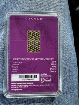 Product Review of GB GOLD Signature GoldBar 5g (Emas 999.9) from E**n 0