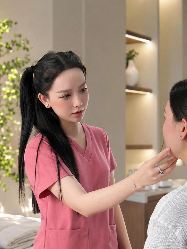 Bộ SCRUBS cổ tim phòng mổ, đồng phục phẫu thuật, Spa, phòng khám, màu XANH…