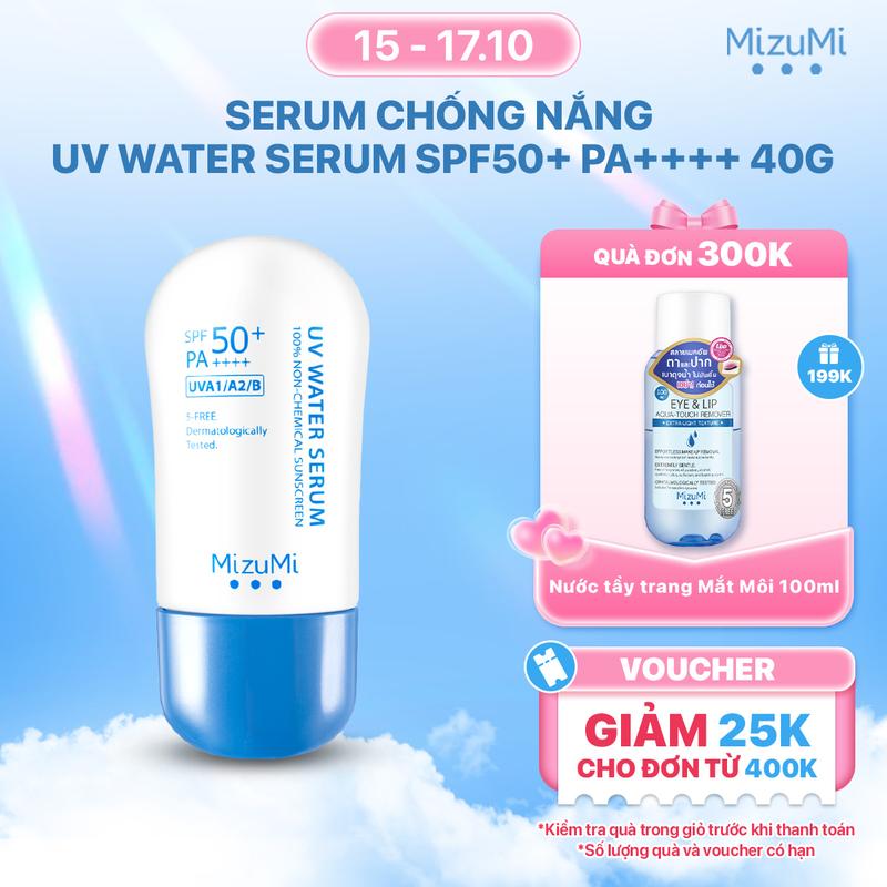 MizuMi Kem Chống Nắng UV Water Serum SPF50+ PA++++ 40g Phổ Rộng KCN