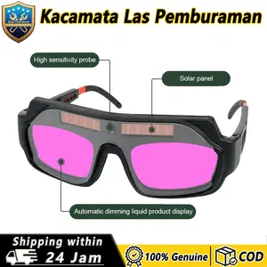 Kacamata Las Otomatis Anti Silau Solar dan Cahaya LED - Cocok untuk Las di Area dengan Lampu Terang