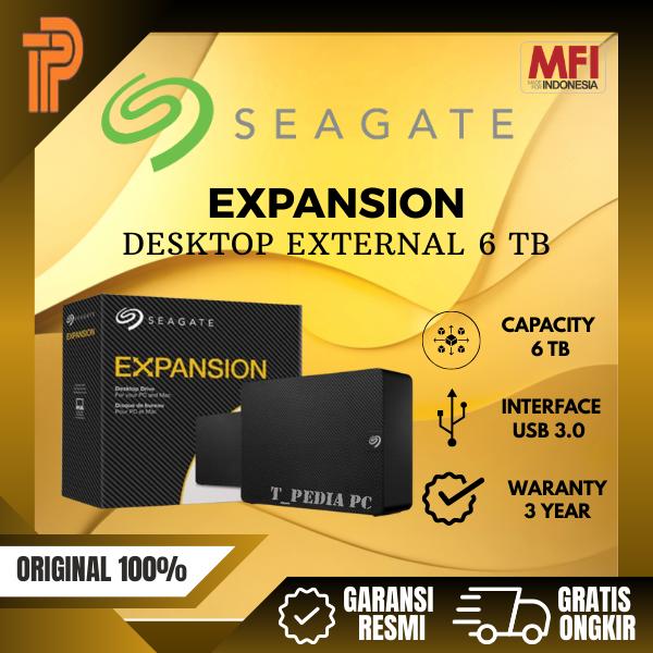 Gambar Seagate Expansion Desktop 6TB USB3.0 Hardisk Eksternal 3.5Inch Kompatibel Windows & Mac OS Garansi 3 Tahun dari t pedia pc Kota Administrasi Jakarta Pusat Tokopedia