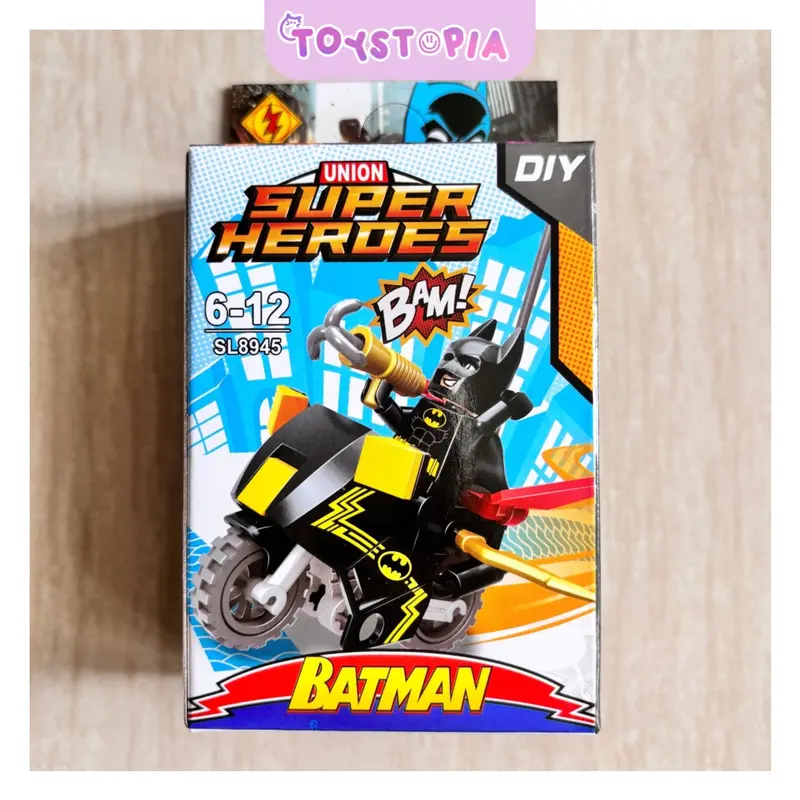 UNION SUPER HEROES Mainan Balok Bricks DIY Batman Iron Man Hulk Superman Spiderman Thor Marvel 1