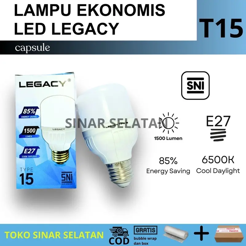 10 Pcs Paket Hemat Lampu LED Legacy Capsule 15T Bisa digunakan di Kamar 1