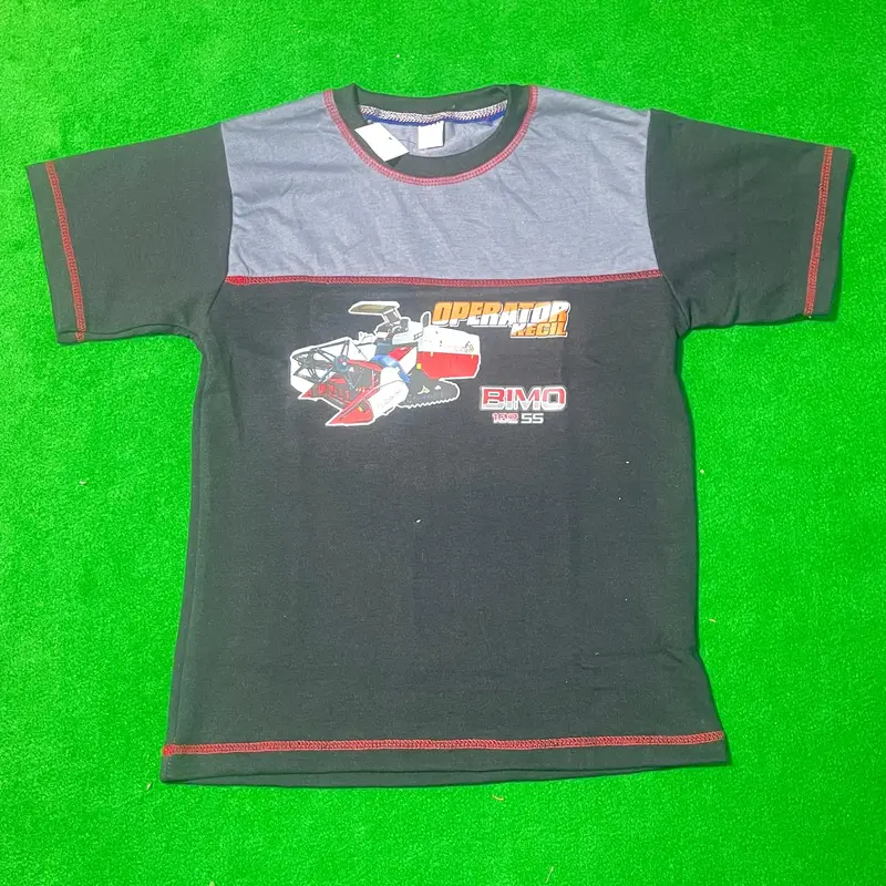 kaos anak motif combine yanmar, bimo, kubota 5