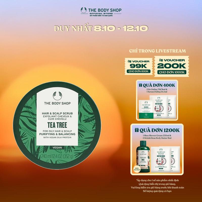 The Body Shop Tẩy Tế Bào Chết Da Đầu Hair & Scalp Scrub Tea Tree 240ML