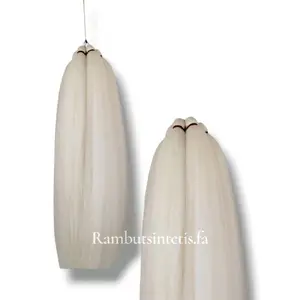 Rambut Cemara Warna Putih Polos 70cm - Bahan Sintetis, Tahan Lama dan Mudah Dirawat - Elegan