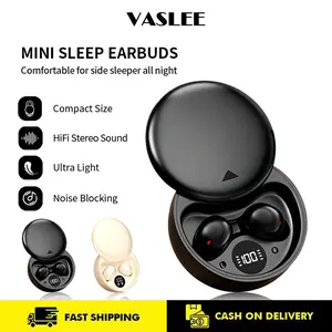 TWS Headphone Bluetooth 6.0 tampilan nirkabel LED headphone pengurangan kebisingan HIFI bass TWS cerdas sentuh tidur headphone tahan lama headphone musik permainan
