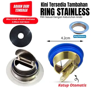 Tutup Otomatis Pembuangan Air Kamar Mandi Wastafel Anti Cacing Bau