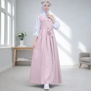 Gamis Anak Sania Dress Remaja Baju Muslim Set Wanita Baju Anak Perempuan 9-17 Tahun Gamis Remaja