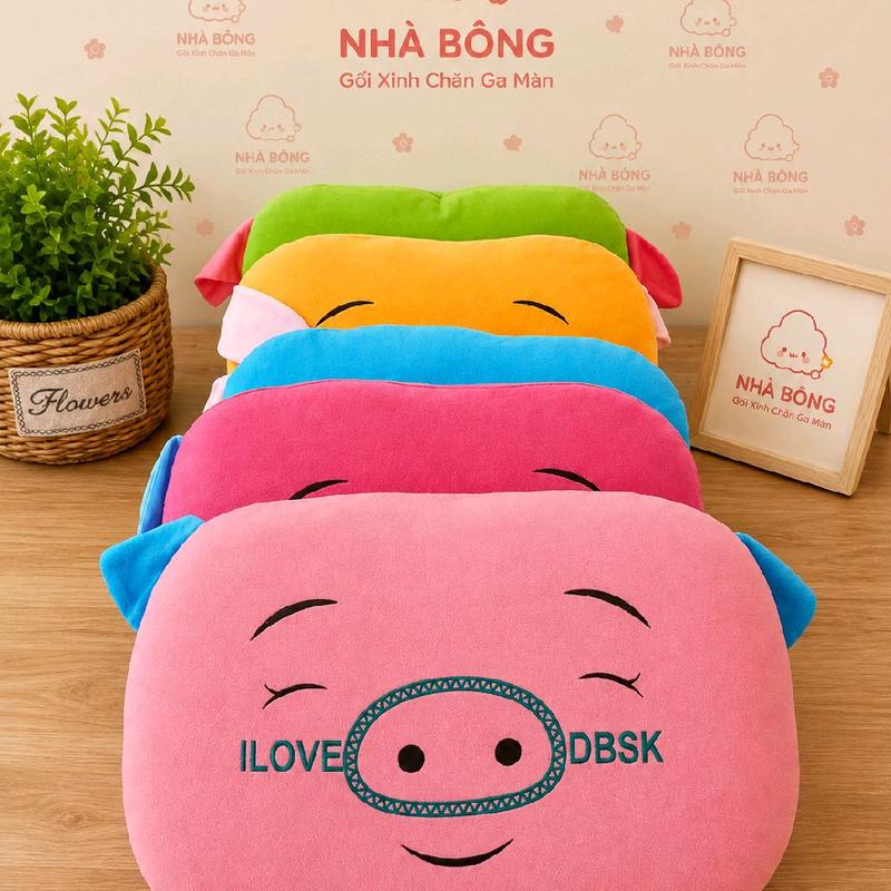 Gối Mặt Heo Bông Siêu Đáng Yêu,kích thước 30×45,“Sản phẩm có 2 loại ruột bông: ruột bông thường và ruột bông xịn cao cấp.