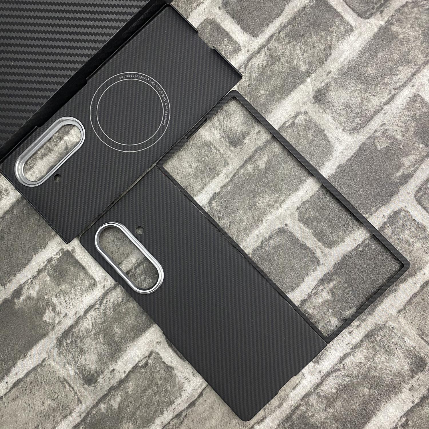 Magnet 600D Aramid Carbon Fiber Phone Case For Samsung Galaxy Z Fold Flip 5 / 6 / 7 Magsafe