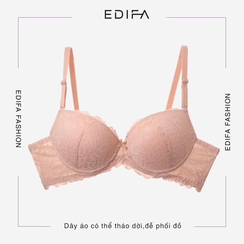 EDIFA Áo lót nữ GLK 186 có gọng định hình ngực đệm vừa 2 khuy cúp ren mút dầy