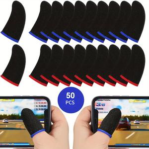ゲーム用フィンガーカバー、汗対策・通気性・シームレス、タッチスクリーン対応サムカバー、モバイルゲームコントローラー、すべてのタッチスクリーンデバイスに対応、コンソール