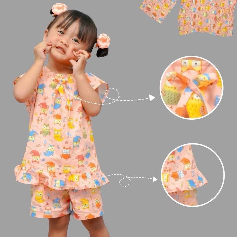Setelan anak pendek setelan terbaru anak usia 2-3tahun setelan setelan anak perempuan 0