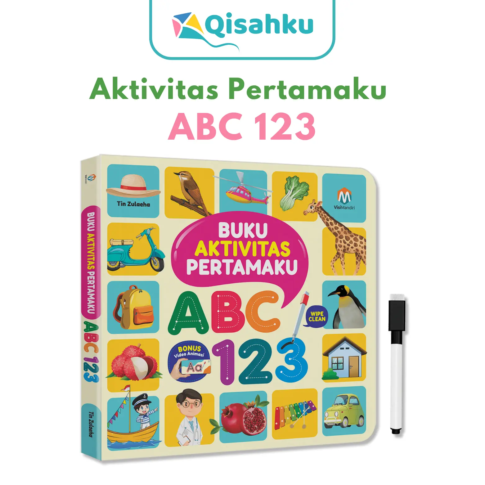 Ziyadbooks Buku Aktifitas Aktivitas Pertamaku Boardbook Bayi Newborn Edukasi abc dan 123 Wipe and Clean Activity Busy board book Anak 1 2 3 4 Tahun Paud