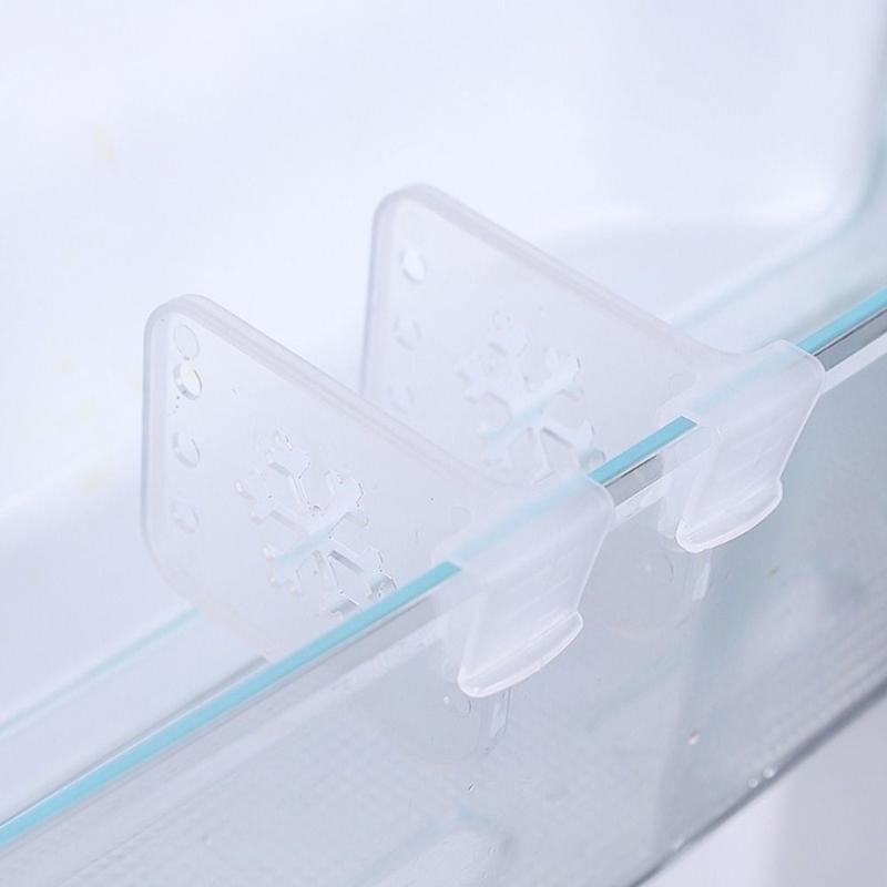 1Pcs/1Set New Fridge Side Door Refrigerator Partition Board Kitchen Accessories Separating Storage Shelf Bottle Can Organizer Plastic Divider Clip 7