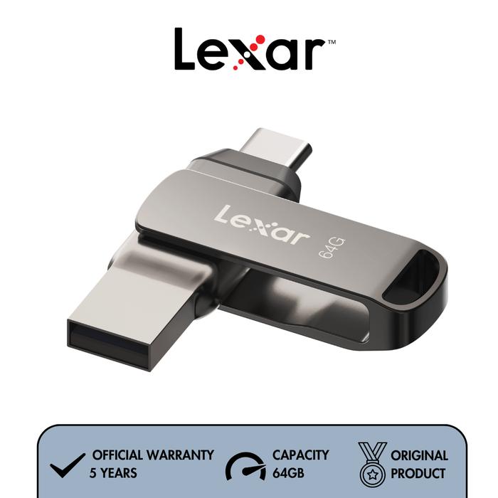 Gambar Lexar JumpDrive Dual Drive D400 USB 3.2 Type-C - 64GB dari Teknologi Daring Official Kota Administrasi Jakarta Barat Tokopedia