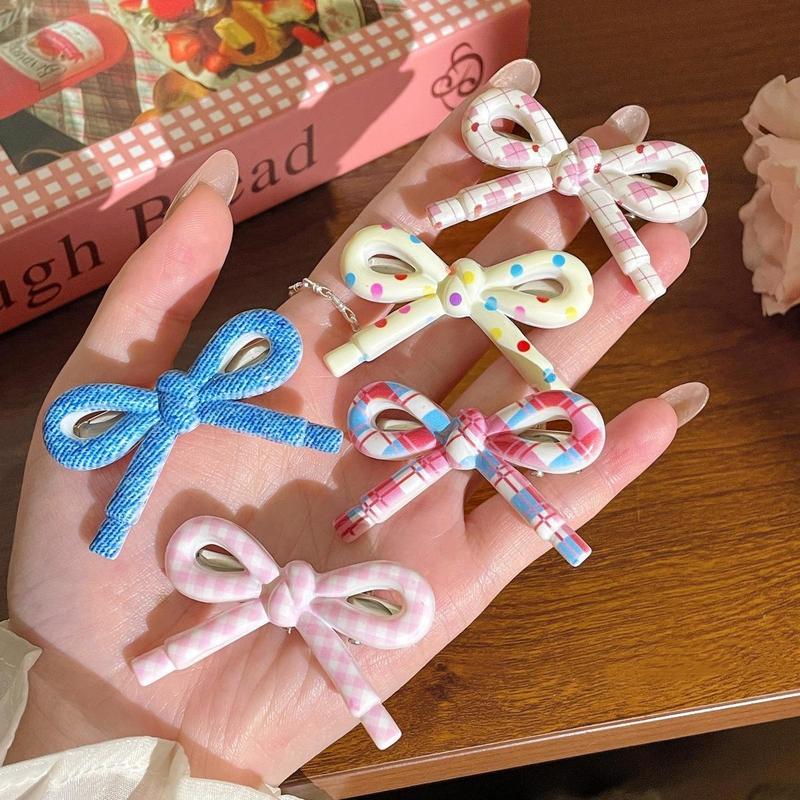 Kẹp Tóc Bên Hông Nơ, Nhiều Màu Sắc, Dễ Thương Và Dễ Phối Đồ Cho Bé Gái, Với Tóc Mái, Kẹp Tóc Bên Hông, Kẹp Mỏ Vịt Thanh Lịch Mới, Bao Gồm Băng Đô