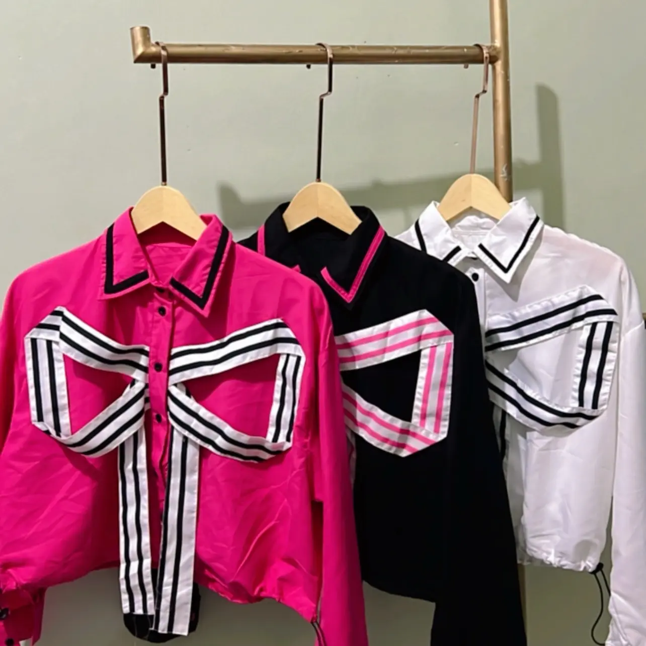 Kemeja crop top premium super cute