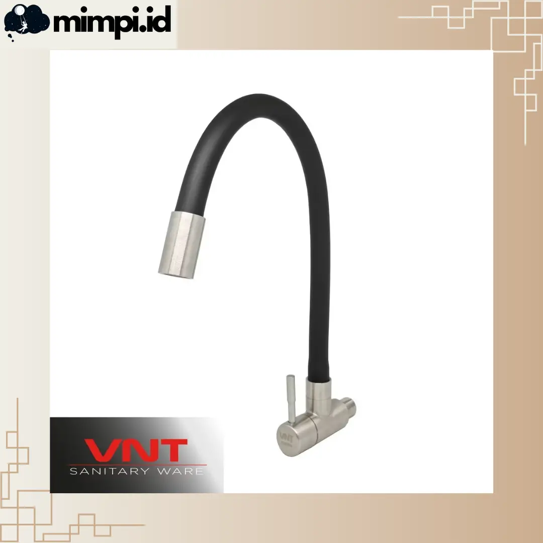 Kran Cuci Piring Leher Angsa Flexible Stainless Keran Air Sink Dapur