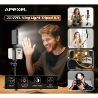 Gambar APEXEL Tripod HP Kamera Aksi Tongsis Monopod Portable with Fill Light - APL-JJ077FL dari Apexel Indonesia Kota Administrasi Jakarta Barat 2 Tokopedia