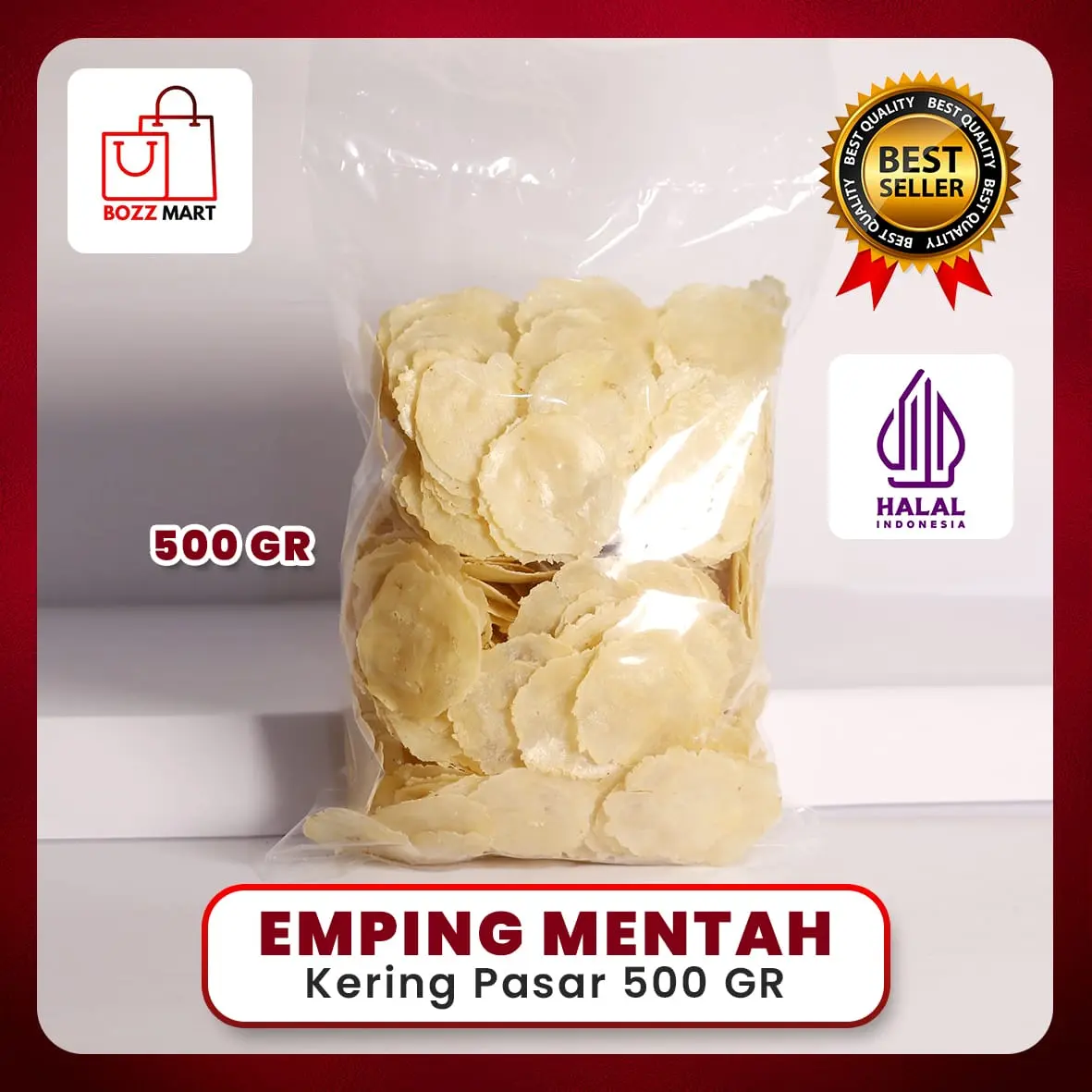 EMPING MELINJO 500 gr KERING PASAR  ASLI KEBUMEN - Makanan Ringan - Snack Food, Cemilan Goreng, Keripik