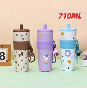 Tumbler 710ml Botol Minum Double-Layer Stainless Steel 304 Cangkir Botol Hot&Cold Coffe Cup Tumbler Stainless Steel Tahan Panas 2273 -ZS