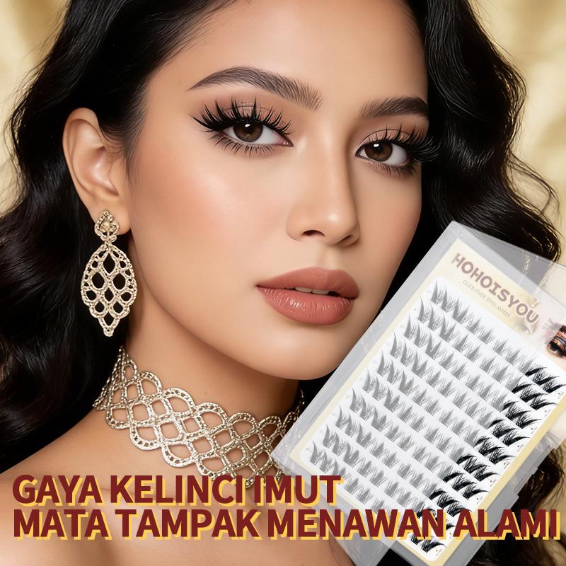 HOHOISYOU 100PCS Kemasan Besar dengan Isi yang Banyak Bulu Mata Palsu Tanpa Lem - Model Kelinci Imut, 9-15mm, 3D Volume, Dapat Digunakan Ulang, Nyaman & Alami untuk Pemula - Day, Remover HOHOISYOU 100PCS Kemasan Besar dengan Isi yang Banyak Bulu Mata Palsu Tanpa Lem - Model Kelinci Imut, 9-15mm, 3D Volume, Dapat Digunakan Ulang, Nyaman & Alami untuk Pemula - Day, Remover