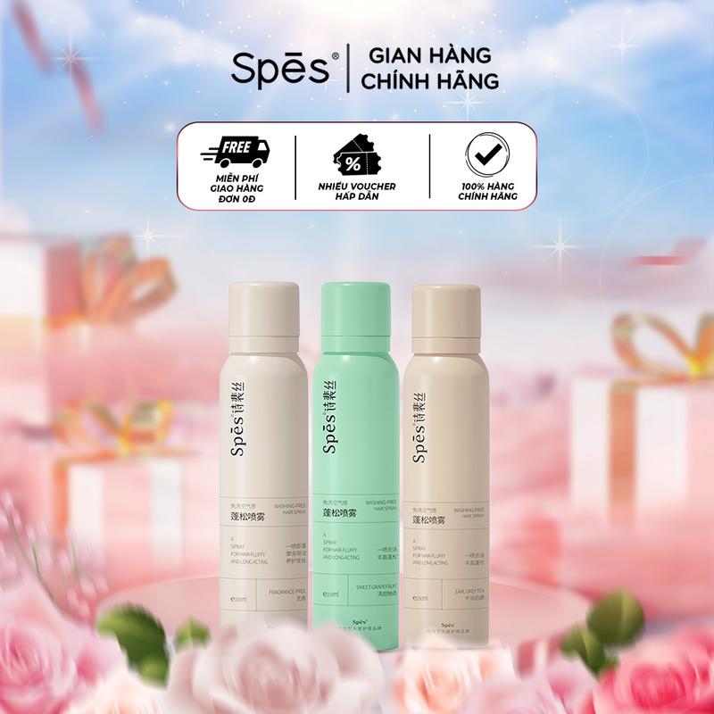 【XinChao Dầu gội đầu khô SPES dạng xịt , dưỡng tóc tạo phồng cấp tốc, dầu gội hút dầu không bết giữ nếp 150ml