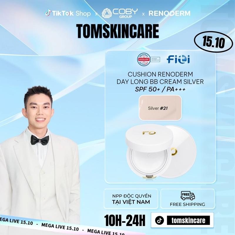 [MẪU MỚI] Phấn Nước RenoDerm Day Long BB Cream Silver SPF50+/PA+++ 15g - Kem Che Khuyết Điểm Dưỡng Da Sáng Mịn Màng & Kiểm Soát Lượng Dầu Nhờn