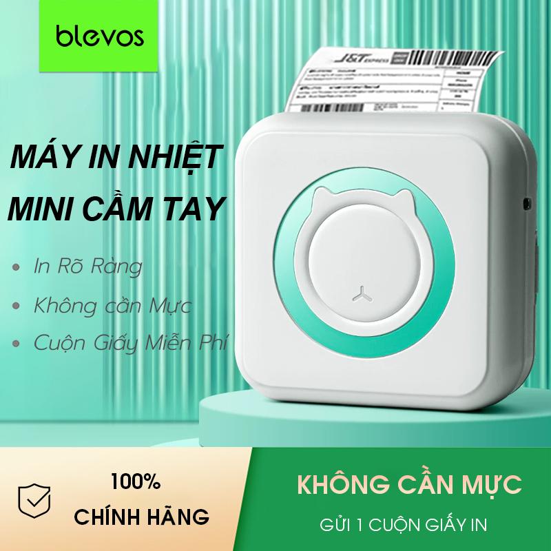  Máy In Nhiệt Mini Bluetooth C15 Blevos in ảnh Hóa đơn không cần mực mã vận đơn Tiktok,TMĐT dán được  Android IOS 
