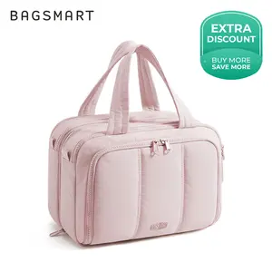 BAGSMART Tas Toiletries Wet & Dry - Kapasitas Besar, Desain Multifungsi (Travel, Gym, Kantor)