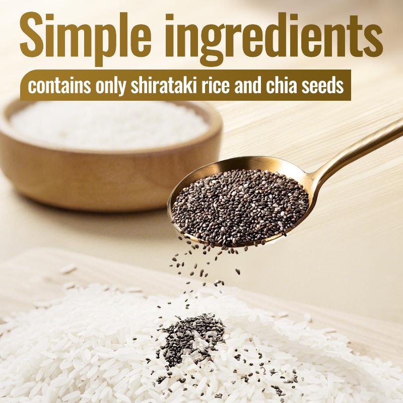 Chia seeds Shirataki Rice 100g Instant brewed rice without cooking ...