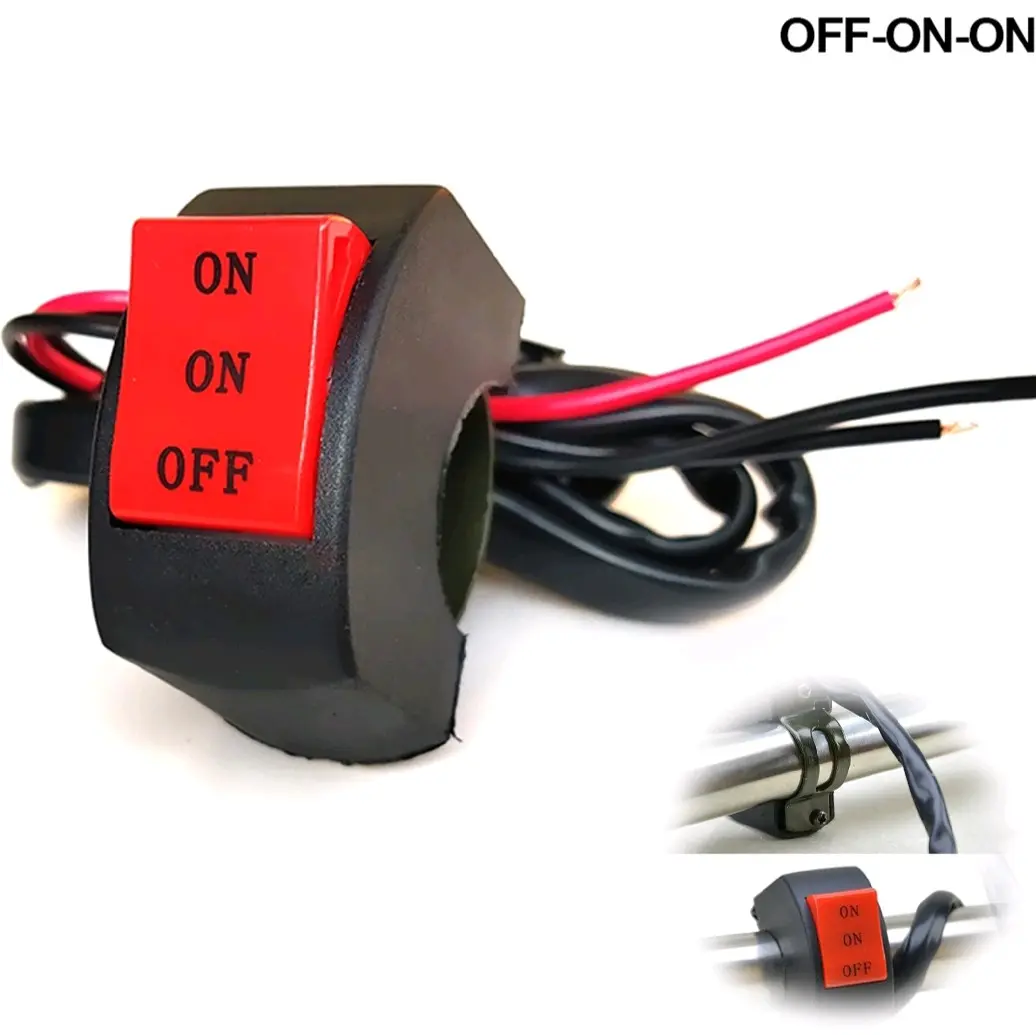 Saklar On.On.Of Lampu Motor Universal - Motorcycle saklar lampu sepeda lampu daymaker mp primus led sein dajjal tembak tempel rem Tempat Kabel Stang