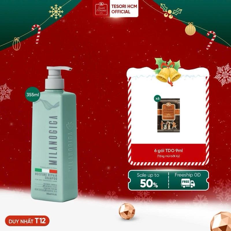 TẶNG 6 GÓI TDO 9ML Dầu Gội Dầu Xả hương nước hoa Milanogica 355ml Phục hồi hư tổn Trị gàu sạch ngứa da đầu