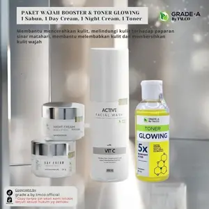 [ P. BOOSTER & TONER ] GRADE A BY TMCO SABUN, DAY CREAM, NIGHT BOOSTER, TONER GLOWING Mencerahkan Wajah Arbutin Niacinamide Acid
