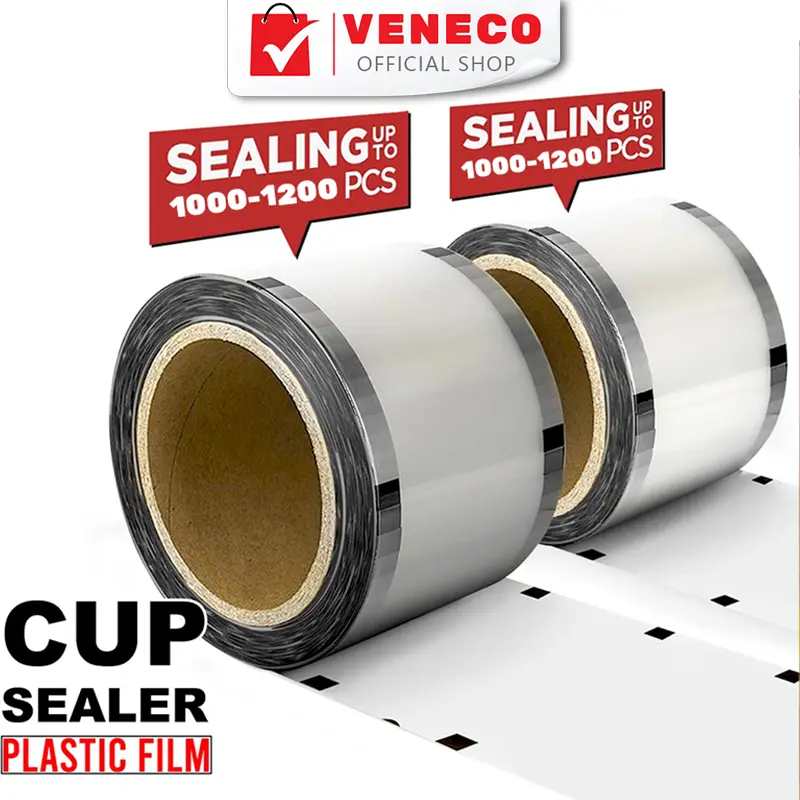 PLASTIK CUP Sealer 8OZ-24OZ POLOS ROLL Seal Press Tutup Gelas 1000-1200pcs 0