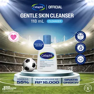 Cetaphil Gentle Skin Cleanser 118ml dengan Niacinamide, Glycerin dan Panthenol Sabun Pembersih Muka Untuk Segala Jenis Kulit