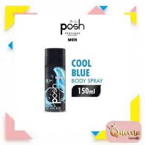 Posh Spray Cologne Men Cool Blue Botol 150 ml Wangi Tahan Lama 12 Jam Odour Fighting Active Lawan Bakteri Bau Badan