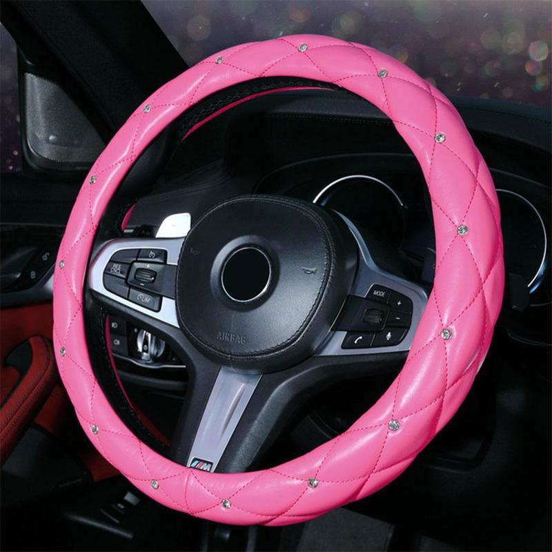 Product Introduction of 1pcs Leather Car Steering Wheel Cover Women Car Interior Decoration For All Season Universal K7O8 35