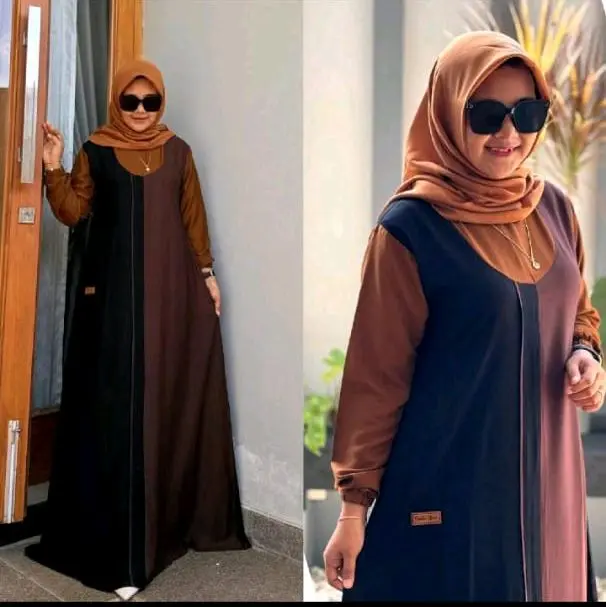 GAMIS DRESS BLACK BROWNIES RAYON TWILL BUSUI BY SAULIN STORE