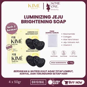 [BELI 2 LEBIH HEMAT] KIME Luminizing Jeju Brightening Soap 2 x 50gr - With Jeju Volcanic Ash - Sabun Pencerah Kulit Wajah & Tubuh ORIGINAL BPOM